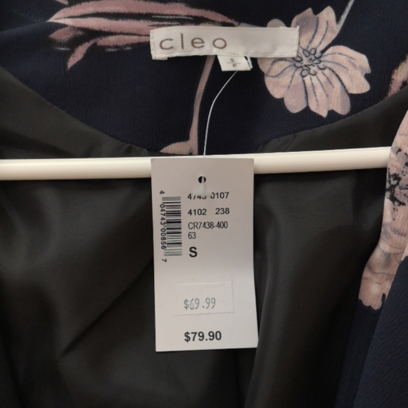 Navy floral blazer - Picture 3 of 5